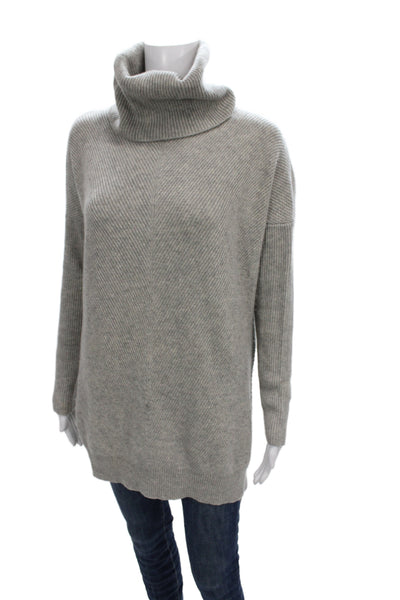 Vince Women Gray Wool Cowl Neck Pullover Sweater Long Sleeve Size S