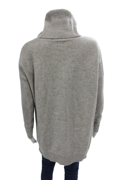 Vince Women Gray Wool Cowl Neck Pullover Sweater Long Sleeve Size S