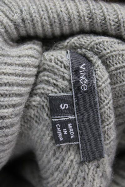 Vince Women Gray Wool Cowl Neck Pullover Sweater Long Sleeve Size S