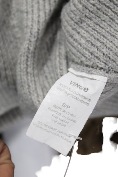 Vince Women Gray Wool Cowl Neck Pullover Sweater Long Sleeve Size S
