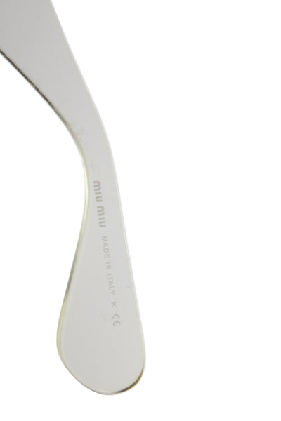 Miu Miu Womens SMU07P 49mm 22mm 145mm Clear Yellow Cat Eye Sunglasses