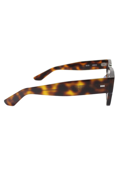 Akila Womens Ares Printed Blue Lenses Square Brown Sunglasses