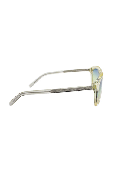 Akila Womens Greatful Dead Miracle Blue Yellow Lenses Clear Sunglasses