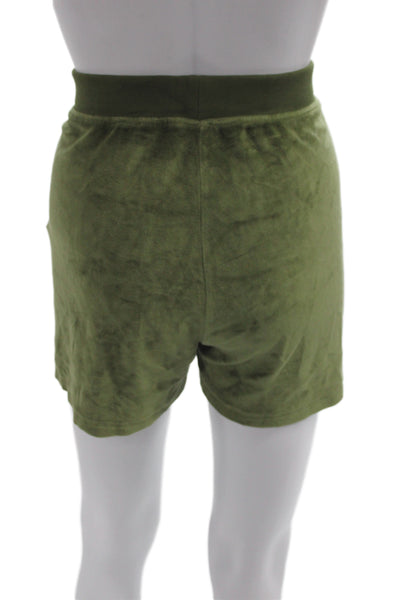 Kule Women Sweat Shorts Green 92% Cotton Athleisure Pull On Size M