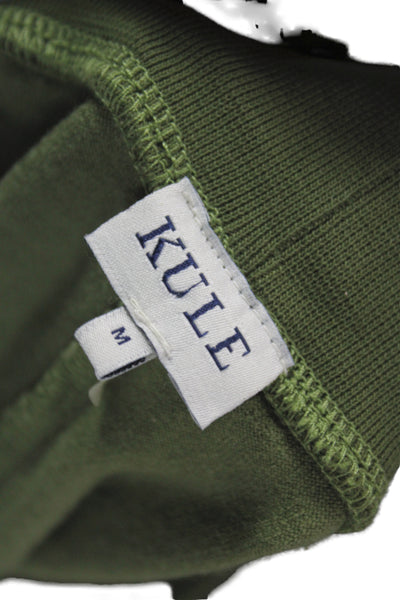 Kule Women Sweat Shorts Green 92% Cotton Athleisure Pull On Size M