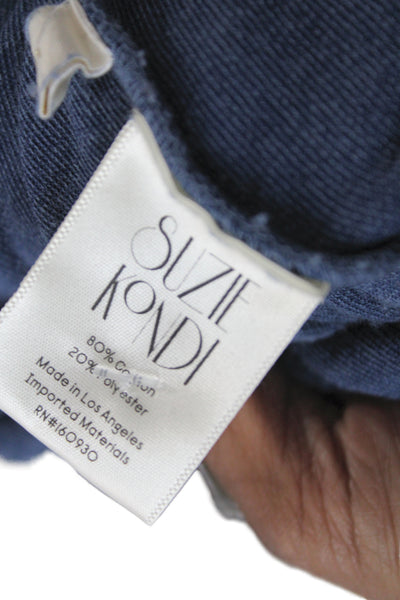 Suzie Kondi Women Jumpsuit Blue V-Neck Long Sleeve 80% Cotton Size S