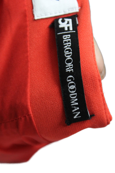 Milly Women Sheath Dress Red Off the Shoulder 3/4 Sleeve Knee Length Size 8