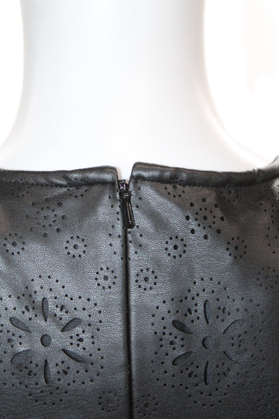 Michael Michael Kors Womens Shift Dress Black Floral Sleeveless Knee Size 8