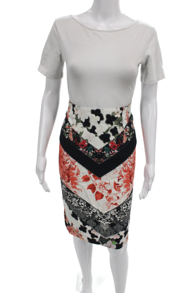 Roberto Cavalli Womens Straight Pencil Skirt Animal Print Knee-Length Size 44