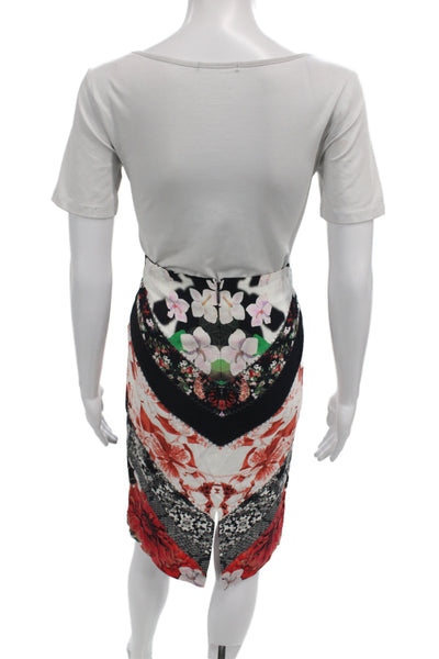 Roberto Cavalli Womens Straight Pencil Skirt Animal Print Knee-Length Size 44