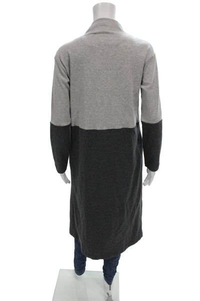 Ella Mara Women Gray V-Neck Button Cardigan Long Sleeve Tencel Size XS