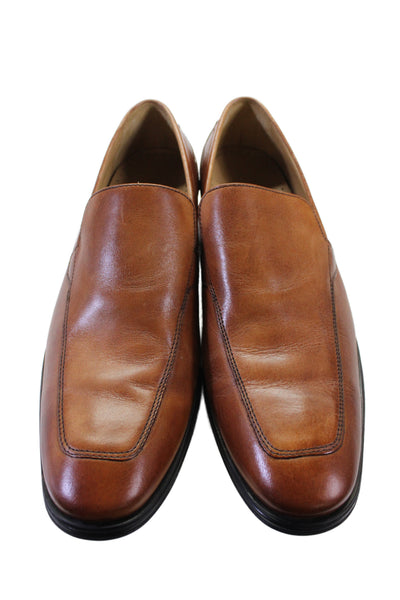 Cole Haan Mens Slip On Round Toe Leather Loafers Brown Size 9.5