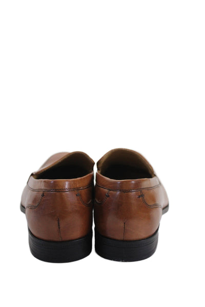 Cole Haan Mens Slip On Round Toe Leather Loafers Brown Size 9.5