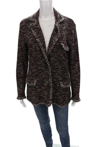 Brooks Brothers Womens Basic Jacket Multicolor Button Long Sleeve Size XL