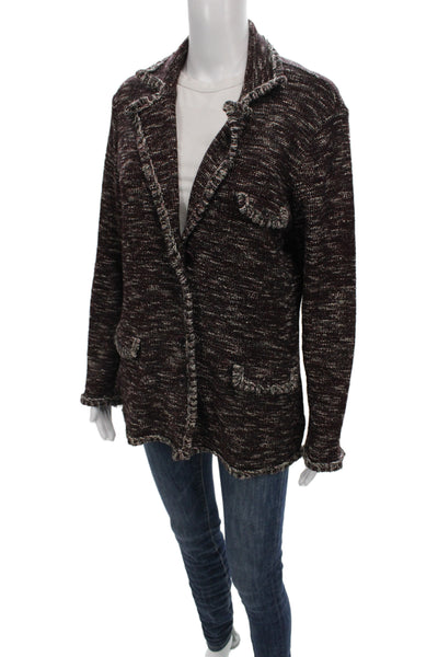 Brooks Brothers Womens Basic Jacket Multicolor Button Long Sleeve Size XL