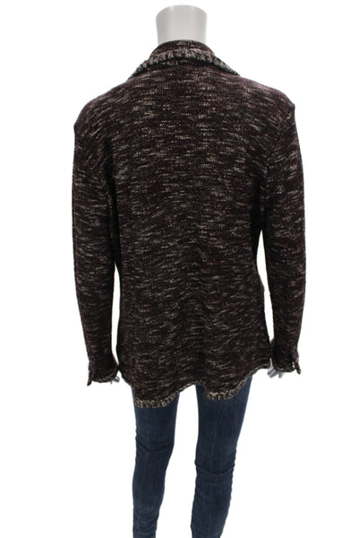 Brooks Brothers Womens Basic Jacket Multicolor Button Long Sleeve Size XL