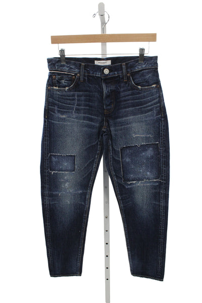 Moussy Womens Blue Tapered Jeans Cotton Mid Rise Size 25