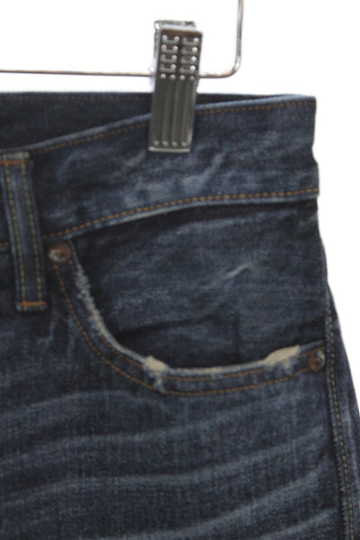 Moussy Womens Blue Tapered Jeans Cotton Mid Rise Size 25