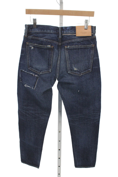 Moussy Womens Blue Tapered Jeans Cotton Mid Rise Size 25