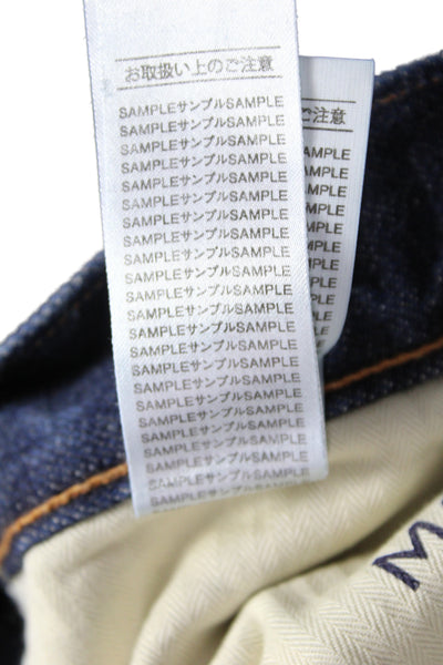 Moussy Womens Blue Tapered Jeans Cotton Mid Rise Size 25