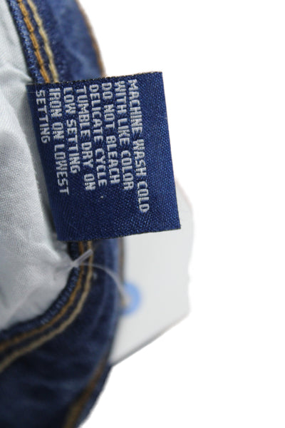 Tractr Womens Bootcut Blue Jeans Mid Rise 33in Cotton Distressed Size 25