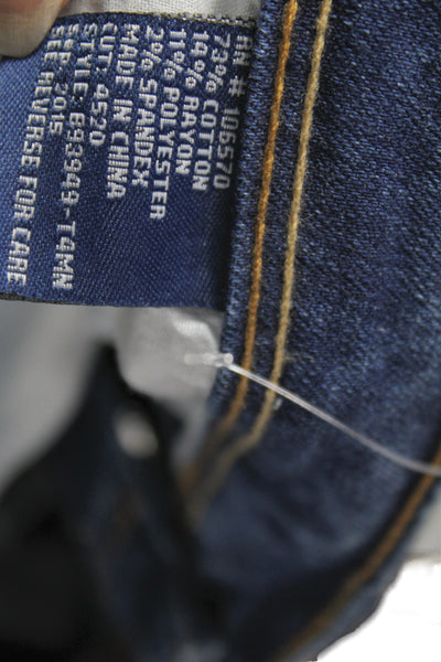 Tractr Womens Bootcut Blue Jeans Mid Rise 33in Cotton Distressed Size 25