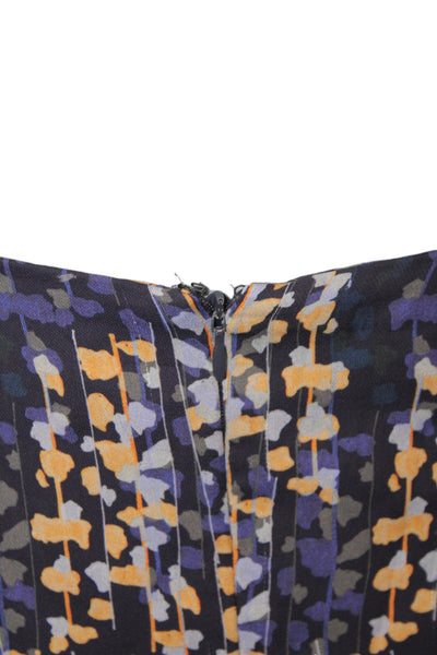 Reiss Womens Mini Skirt Black Geometric Viscose Zip Size 6