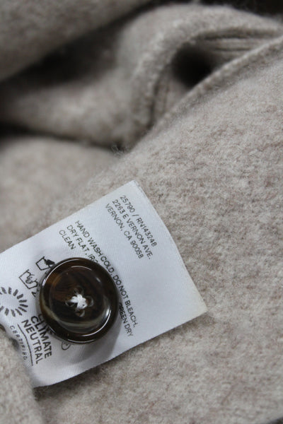 Reformation Women Cardigan V-Neck Beige Recycled Cashmere Long Sleeve Size S