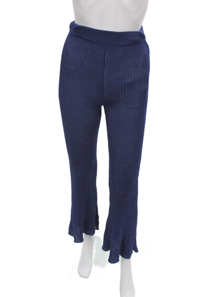 Calle Del Mar Women Cropped Blue 100% Viscose Pull On Pants Size S