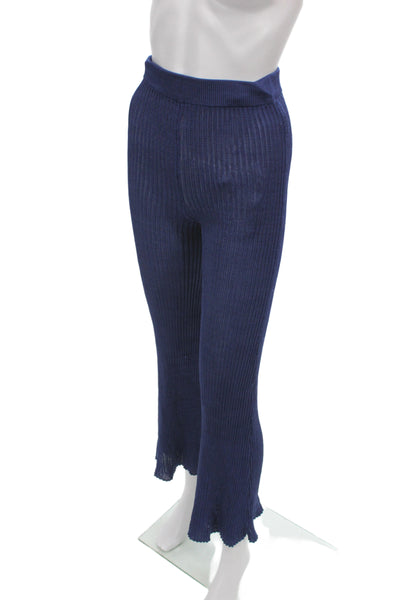 Calle Del Mar Women Cropped Blue 100% Viscose Pull On Pants Size S