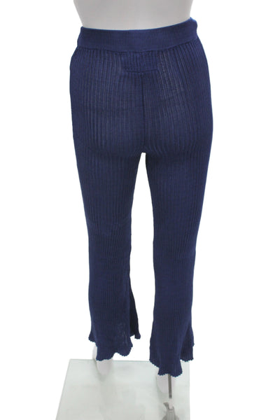 Calle Del Mar Women Cropped Blue 100% Viscose Pull On Pants Size S