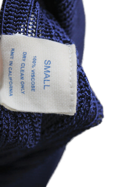 Calle Del Mar Women Cropped Blue 100% Viscose Pull On Pants Size S