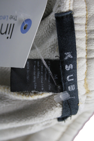Ksubi Women Jogger Pants Beige 100% Cotton Pull On Casual Size M