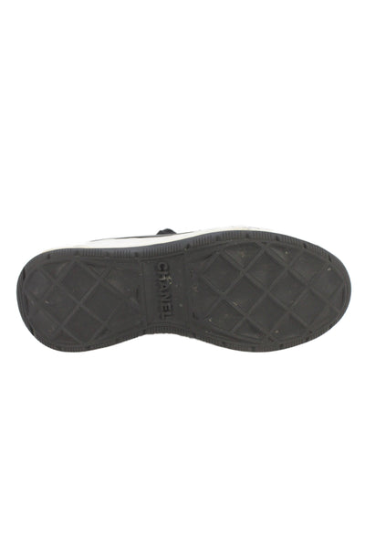 Chanel Womens Leather Cut Out 2020 Low Top Sneakers Black Size 36 6