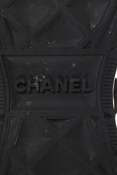 Chanel Womens Leather Cut Out 2020 Low Top Sneakers Black Size 36 6