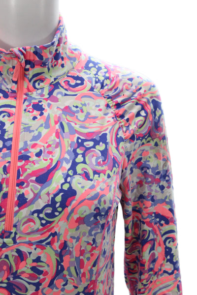 Lily Pulitzer Women Pullover Multi Paisley Mock Neck Long Sleeve Top Size S
