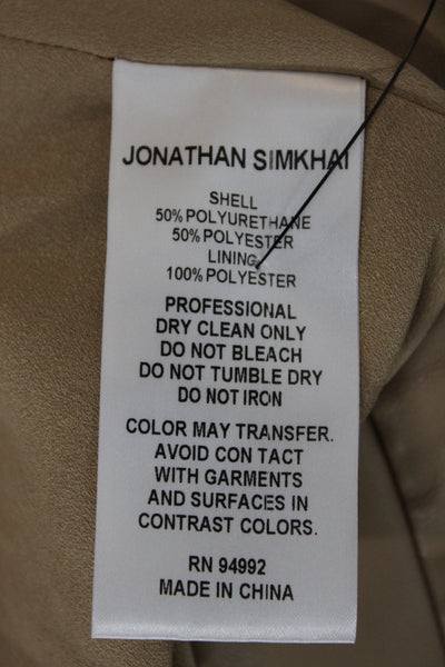 Jonathan Simkhai Women Pleated Long Skirt Beige Zip Size 10