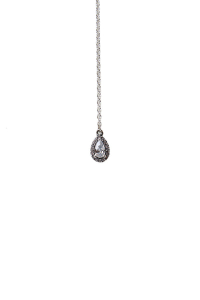 Pandora Womens 925 Silver CZ Geometric Shapes Y-Drop Necklace 22" NWOT