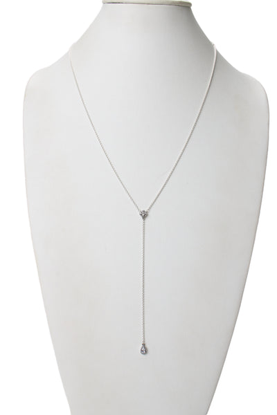 Pandora Womens 925 Silver CZ Geometric Shapes Y-Drop Necklace 22" NWOT