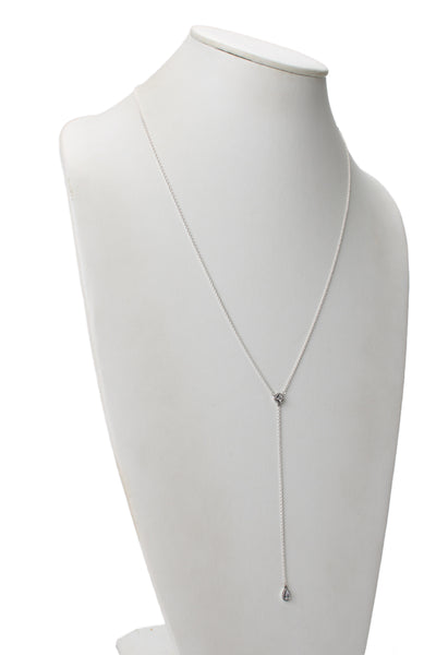 Pandora Womens 925 Silver CZ Geometric Shapes Y-Drop Necklace 22" NWOT
