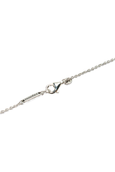 Pandora Womens 925 Silver CZ Geometric Shapes Y-Drop Necklace 22" NWOT