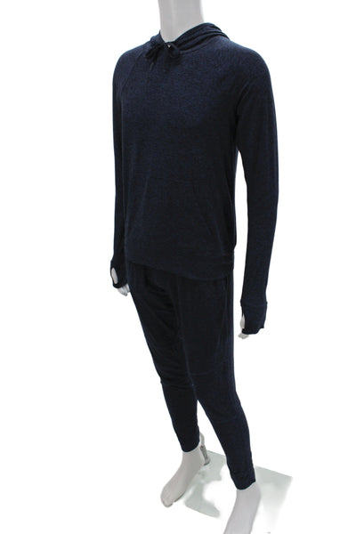 Outdoor Voices Mens Blue Flecked Sweatsuit Pullover Long Sleeve Size M