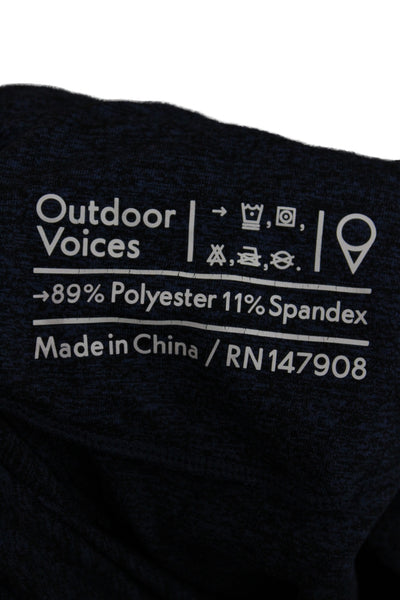 Outdoor Voices Mens Blue Flecked Sweatsuit Pullover Long Sleeve Size M