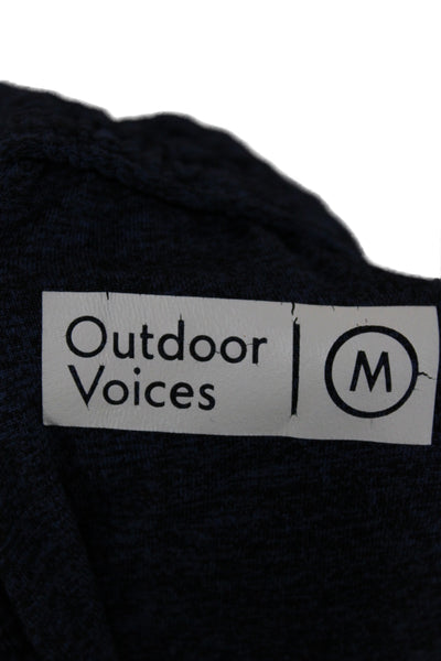 Outdoor Voices Mens Blue Flecked Sweatsuit Pullover Long Sleeve Size M
