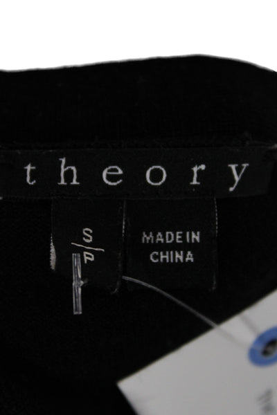 Theory Womens Black Wool V Neck Cardigan Long Sleeve Size S