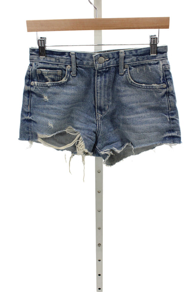Lovers + Friends Women Cut-Off Blue Cotton Shorts Size 24