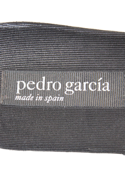 Pedro Garcia Womens Embellished Strappy Sandals Black Size 8
