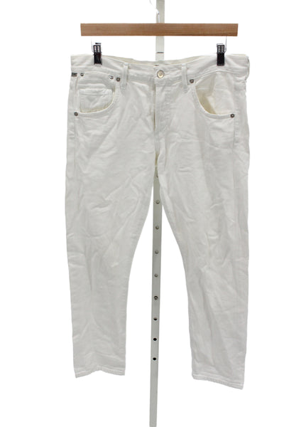 Citizens of Humanity Mens Straight White Cotton High Rise Jeans Size 25