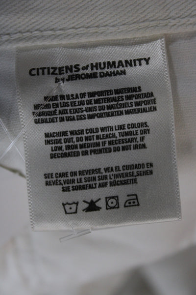 Citizens of Humanity Mens Straight White Cotton High Rise Jeans Size 25