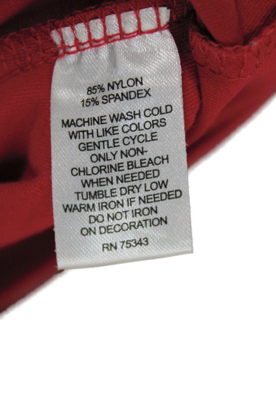 Cynthia Rowley Women Fit & Flare Dress Red Scoop Neck Sleeveless Knee Size S